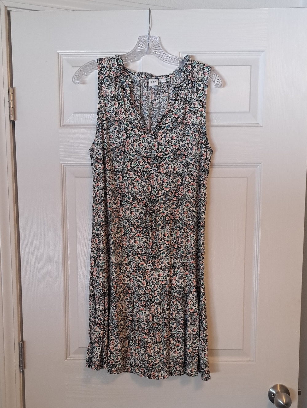 GAP Sleeveless Mini Dress in Green and Pink Floral